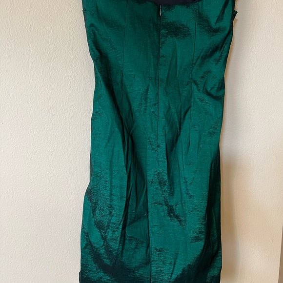 Formal Strapless Mini Dark Green Dress Size 6 - Picture 2 of 5